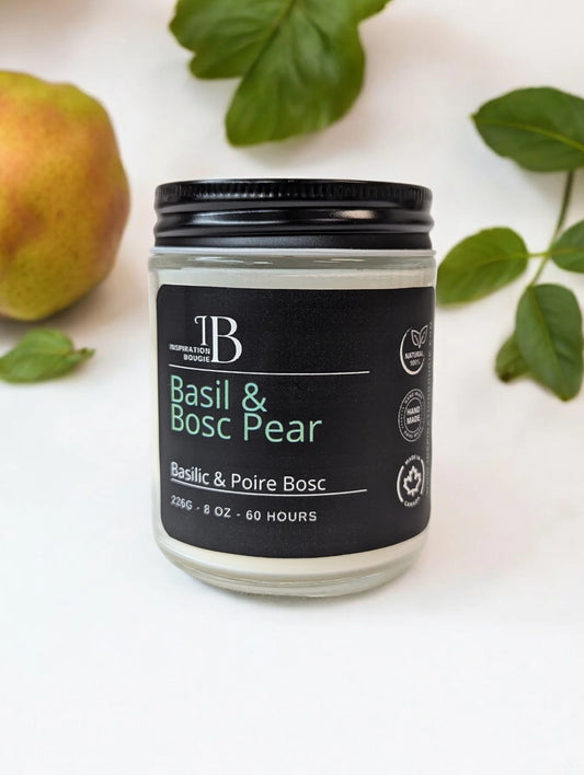 Basil & Bosc Pear | 8oz Candle